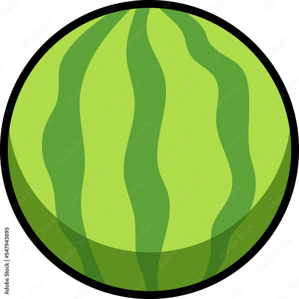 Watermelon colorful with black stroke Watermelon colorful with black stroke