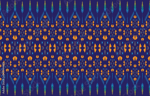 Sacral tribal ethnic motifs geometric vector background. Beautiful gypsy geometric shapes sprites tribal motifs clothing fabric textile print traditional design with triangles