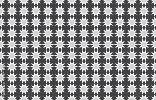 Gypsy pattern tribal ethnic motifs geometric seamless background. Doodle gypsy geometric shapes sprites tribal motifs clothing fabric textile print traditional design with triangles