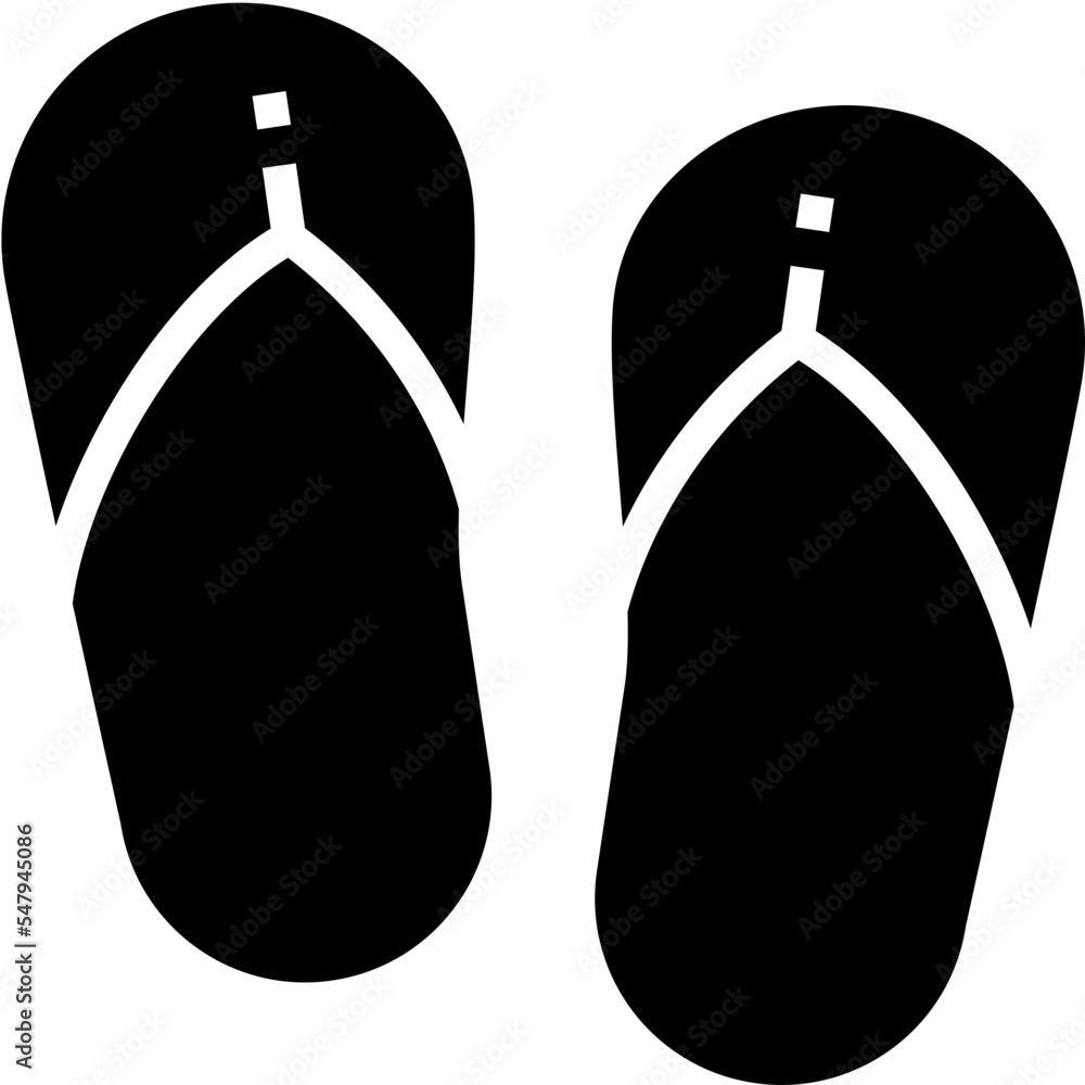 sandal glyph solid icon sandal glyph solid icon