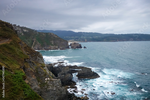 Punta socastro cliffs and Atlantic ocean  Galicia  Spain