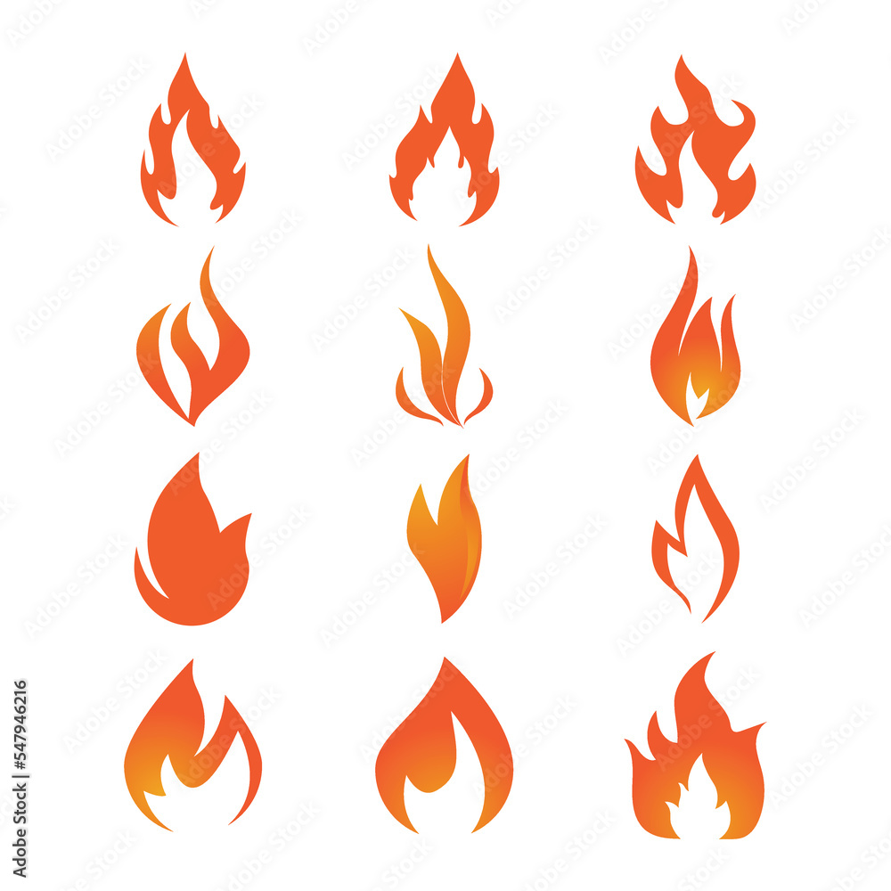 Fire flame Logo vector, Oil, gas and energy logo concept Fire flame Logo vector, Oil, gas and energy logo concept