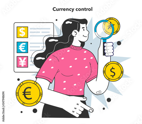 Currency control as a measure to reduce inflation. Economics crisis recovery.