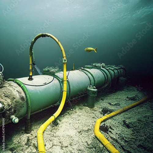 refuelling pipeline tube in underwater