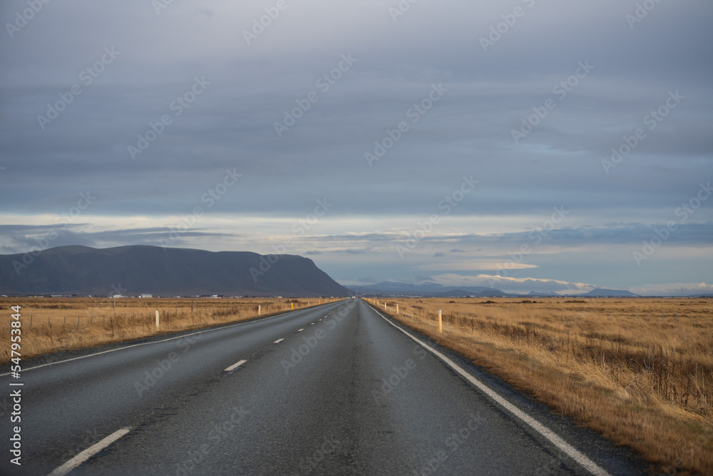 driving on the road - Iceland
