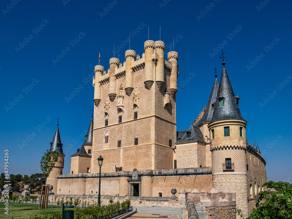 Alcazar Palace and fortress of the Spanish kings in the historical part of Segovia. Spain