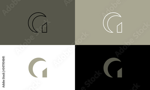 letter g line art modern logo design