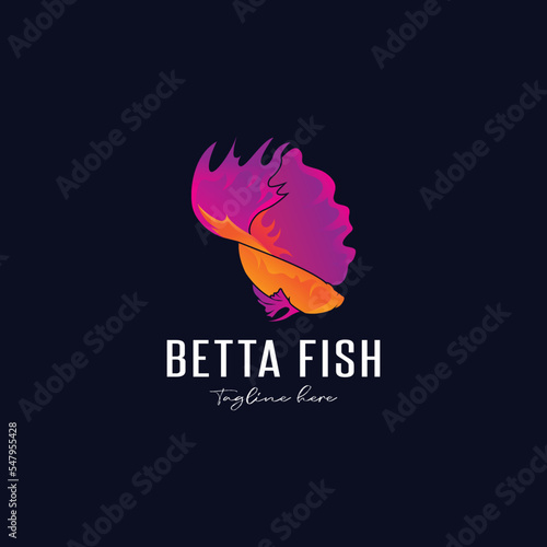 Illustration vector graphic of Beta fish logo.
