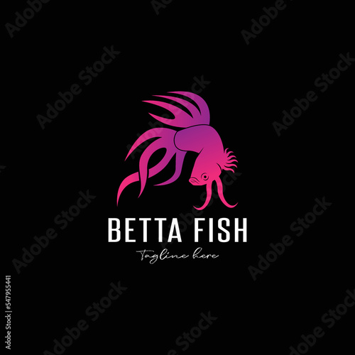 Illustration vector graphic of Beta fish logo.