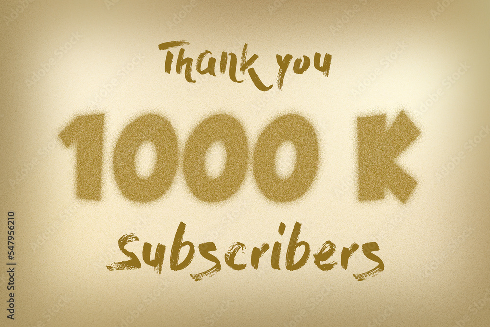 1000 K subscribers celebration greeting banner with Dust Style Design 1000 K subscribers celebration greeting banner with Dust Style Design