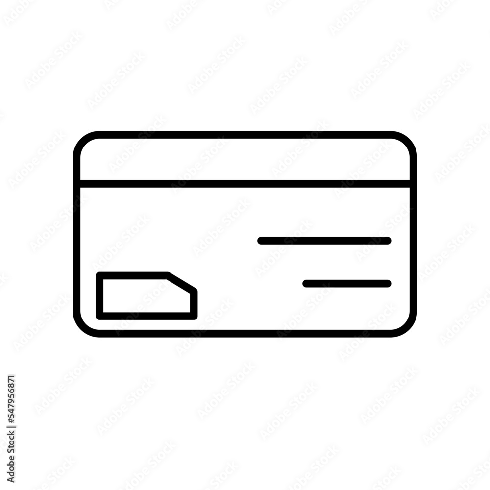 credit card line icon