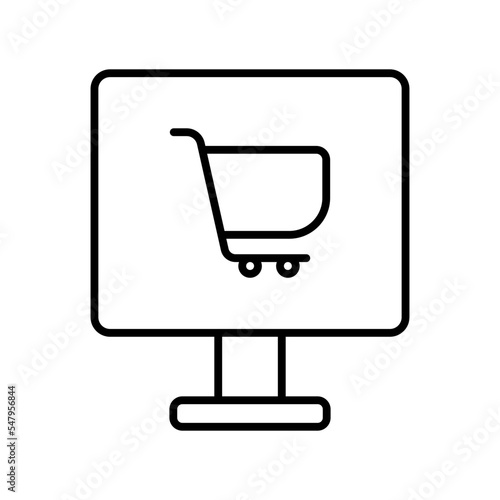buy online line icon photo