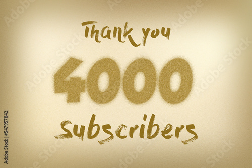 4000 subscribers celebration greeting banner with Dust Style Design