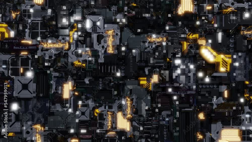 Electronic board in hardware cpu processor Closeup , technology hi tech futuristic.3d rendering Electronic board in hardware cpu processor Closeup , technology hi tech futuristic.3d rendering
