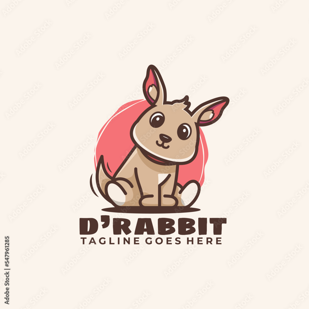 Mascot Cartoon Character Rabbit Logo Design Vector Illustration Template Idea Mascot Cartoon Character Rabbit Logo Design Vector Illustration Template Idea