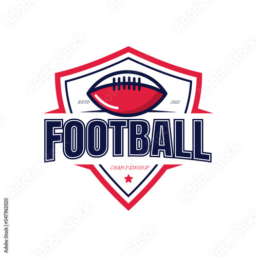 American football championship logo template, vector illustration, emblem design, champions league,football badge