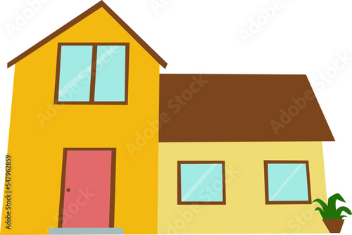 minimalistic house illustration isolated on white background