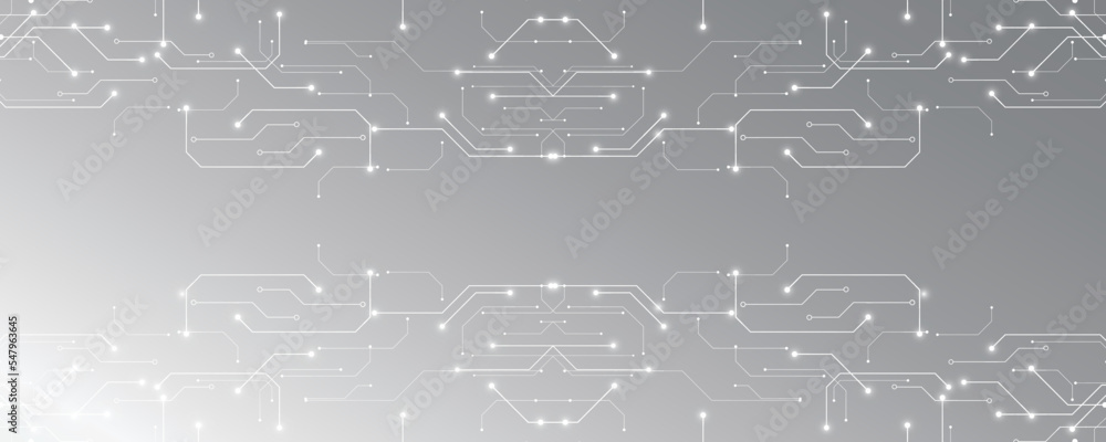 Obraz premium Abstract technology background, Illustration, Hi-tech communication concept innovation background, Science and technology digital background