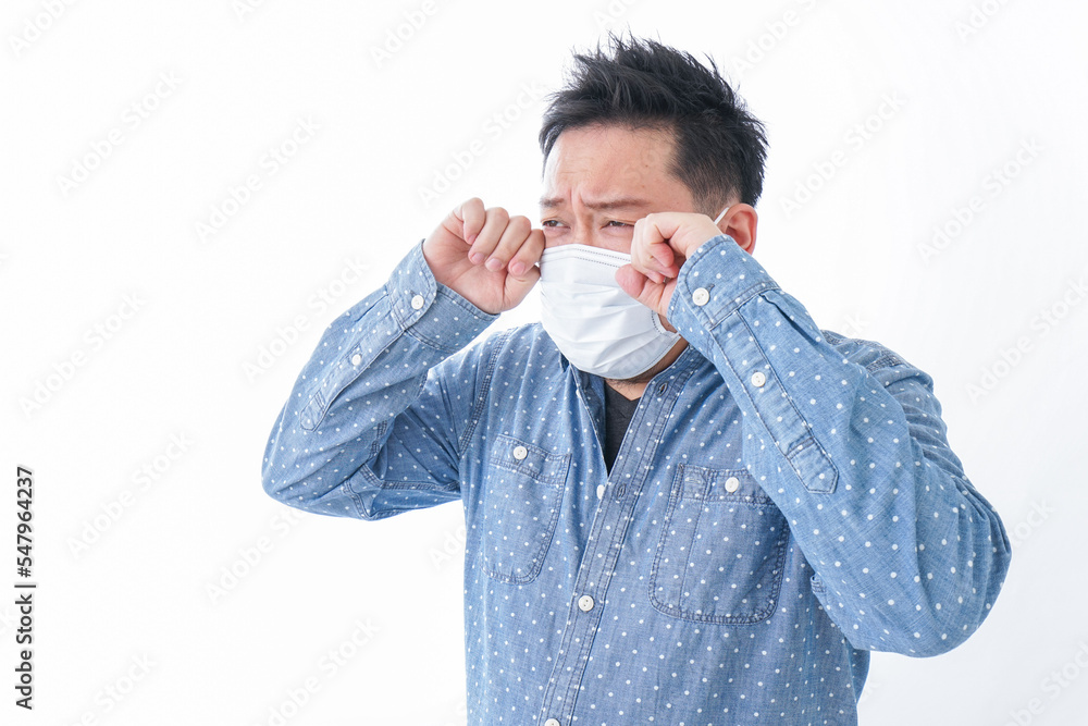 体調不良の男性