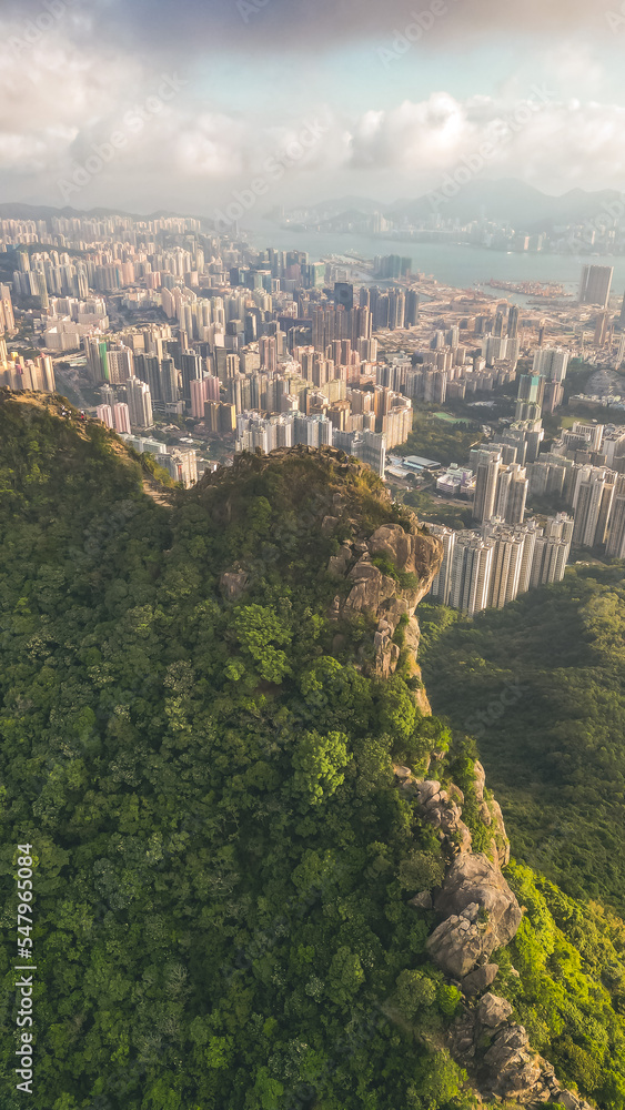 Fototapeta premium 16 Nov 2022 The Landscape of Lion rock mountain, Hong Kong