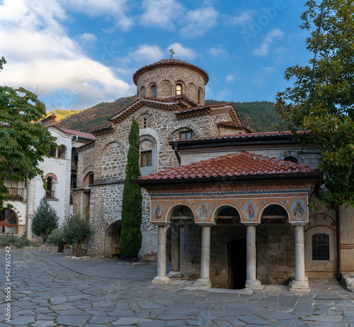 view of the Church of the Archangels in the Bachkovo Monastery