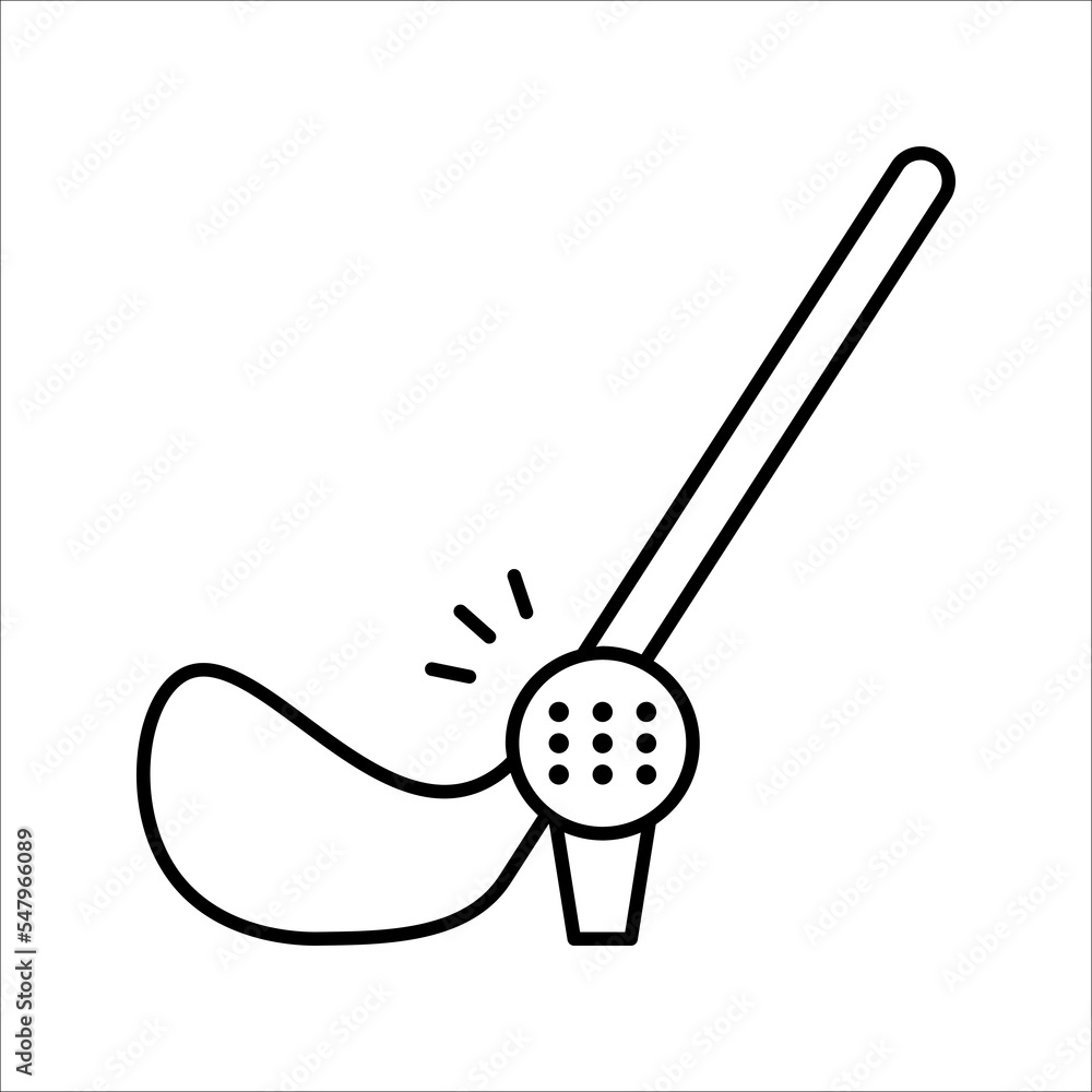 Golf club icon. vector illustration in trendy flat style isolated on white background. color editable Golf club icon. vector illustration in trendy flat style isolated on white background. color editable