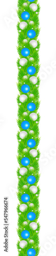 Niebieska girlanda świąteczna dekoracja Blue Christmas garland decoration