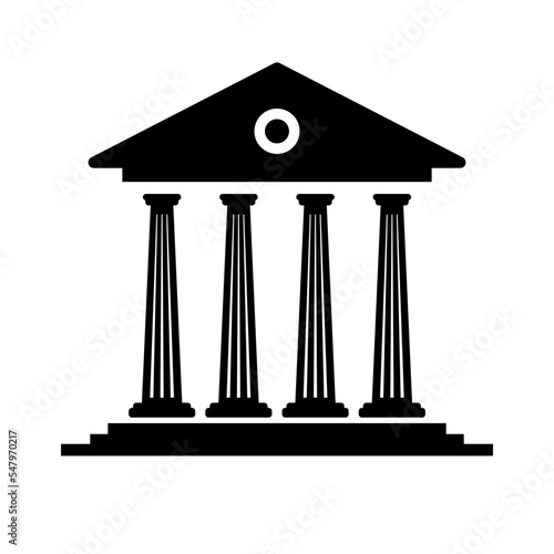 Greek Temple. Tourist attraction. Legacy. Vector.