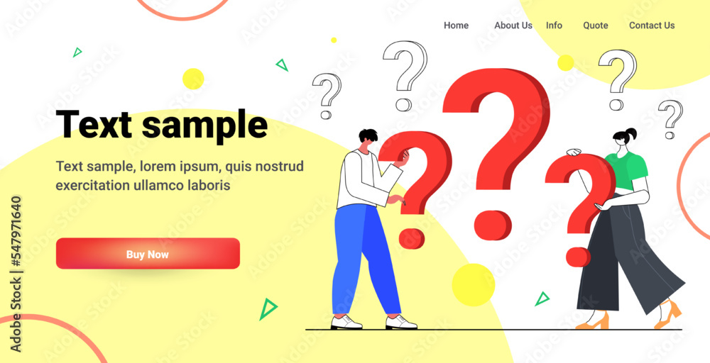 Uncomfortable Question Vector frustrated people with question marks support center frequently asked ...