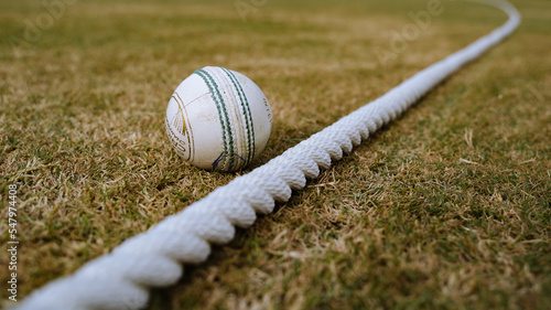 cricket ball next to boundary