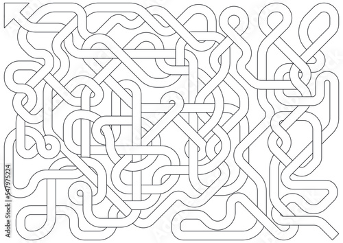 Vector illustration background of the entangled roads