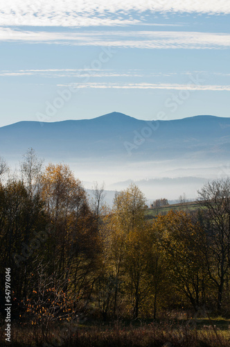 Śnieżka, Góry, mountain, krajobraz górski, lasy, kotlina