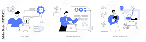 Money management abstract concept vector illustrations.