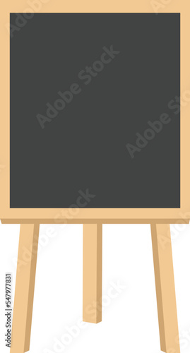 Menu Black Board. Blank cafe menu blackboard sign. flat style.