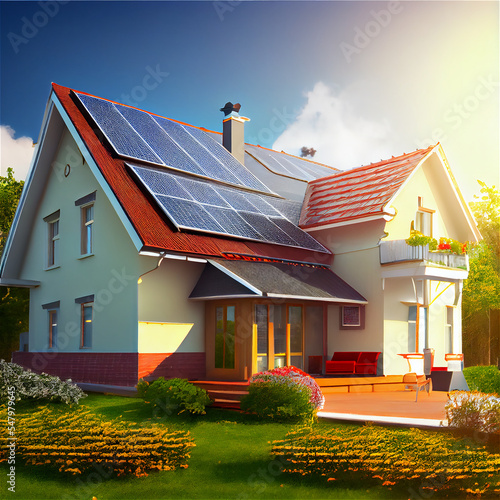 home with solar panels