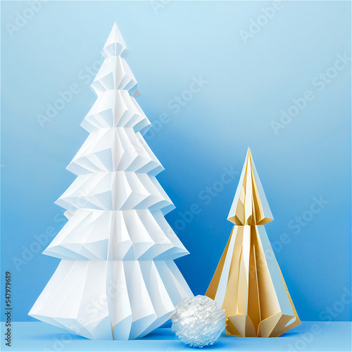 Origami Christmas trees