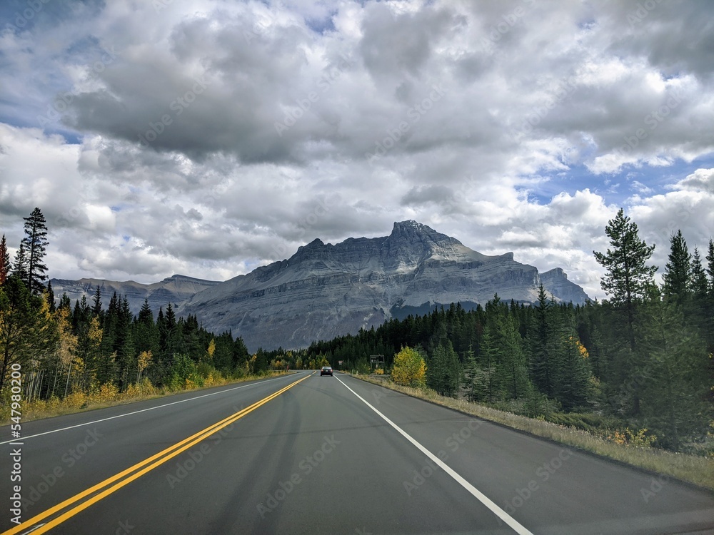 Rocky mountain view from the Icefields Parkway Rocky mountain view from the Icefields Parkway
