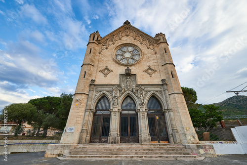 View of the Neogotic Church of Santa Maria by Joan Martorell i Monells, Portbou photo