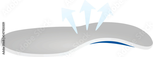 Foot orthopedic insole. vector illustration