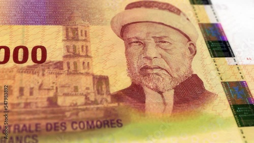 Wallpaper Mural Comoros Comorian Franc 10000 Banknotes, Ten thousand Comorian Franc, Close-up and macro view of the Comorian Franc, Tracking and Dolly Shots 10000 Comorian Franc banknote Observe and Reserve Side Torontodigital.ca