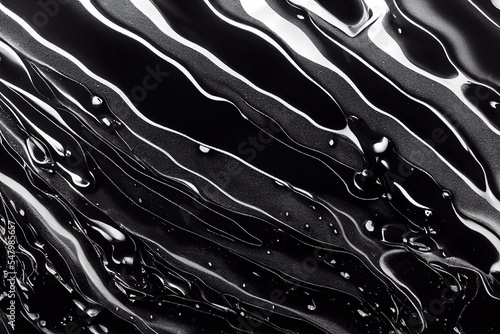 Dark wave metal background texture. metallic liquid with reflection. Metallic liquid surface.