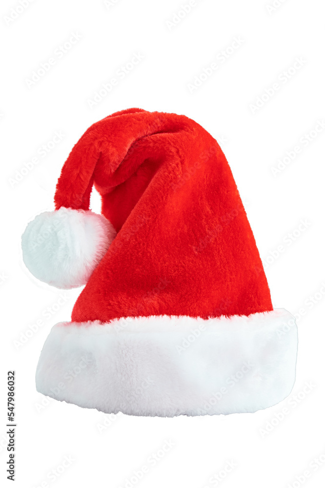 Christmas Santa Claus red hat isolated, mockup for design Christmas Santa Claus red hat isolated, mockup for design