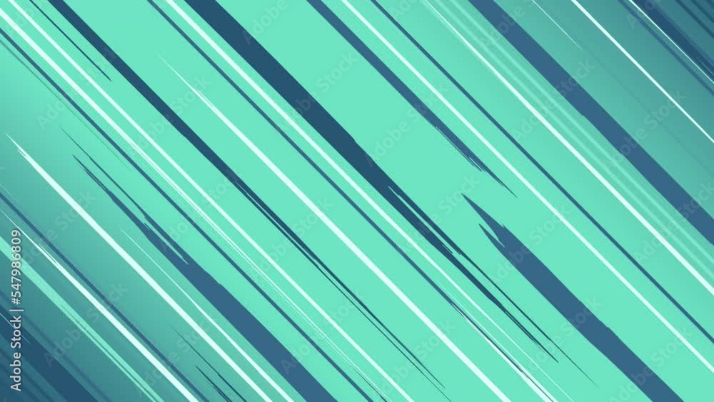 Comic cartoon speed lines background. Moving diagonal lines anime style turquoise color Comic cartoon speed lines background. Moving diagonal lines anime style turquoise color