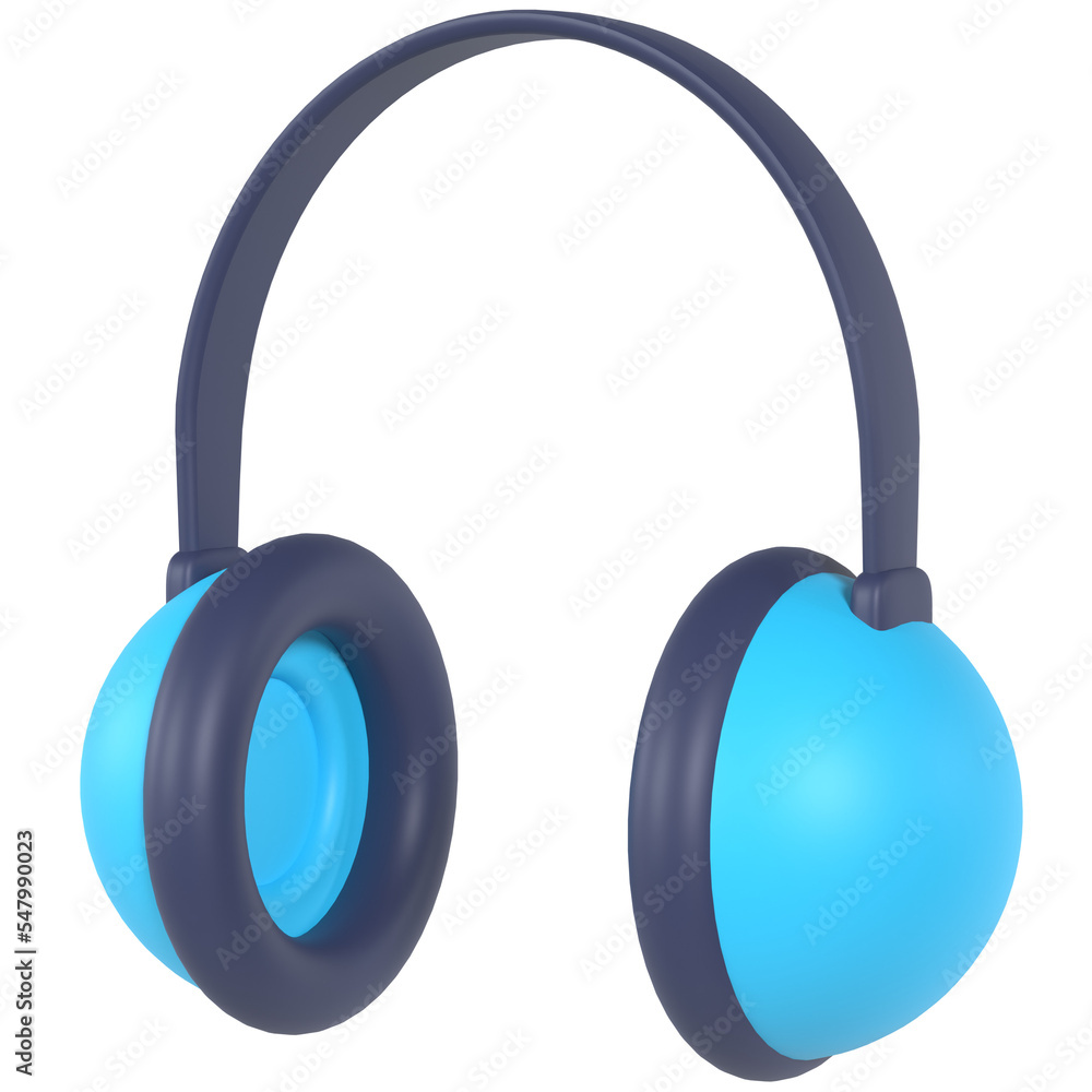 Headphones 3D icon Headphones 3D icon