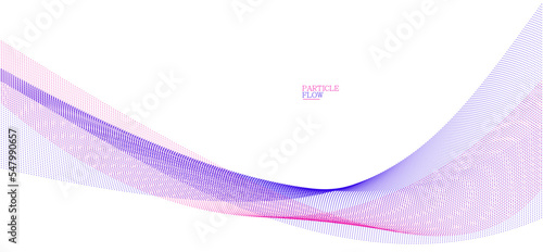 Smooth abstract background with arrays of flowing particles, light and soft vector design, luxury style illustration, motion wind effect.