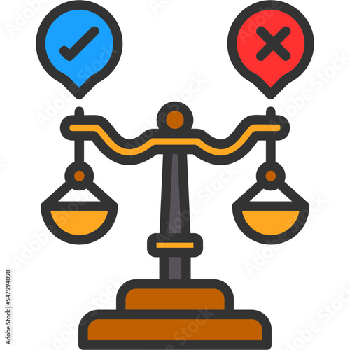 Obraz na płótnie Judgment Icon w salonie