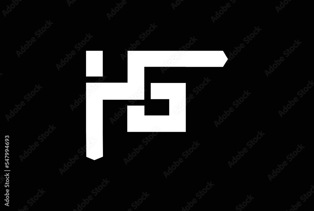 initial letter H and G, HG, GH logo, monogram line art style design template with black background. initial letter H and G, HG, GH logo, monogram line art style design template with black background.