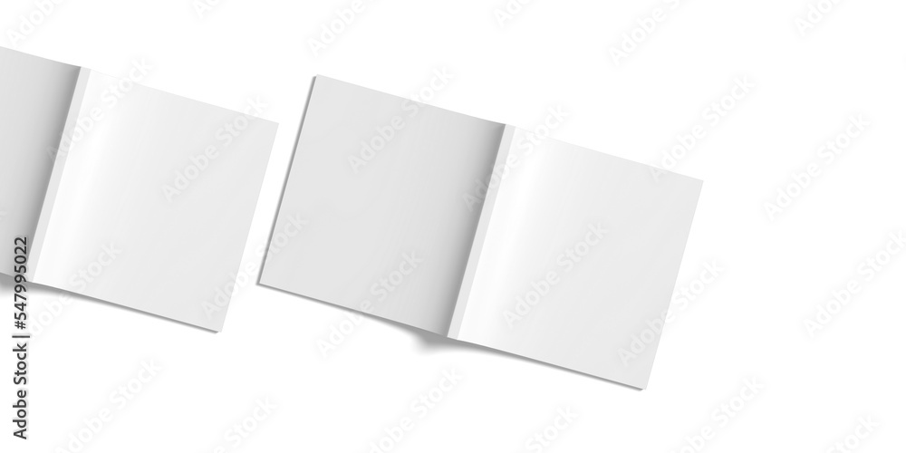 Blank square magazine illustration with copyspace. 3D Render. Blank square magazine illustration with copyspace. 3D Render.