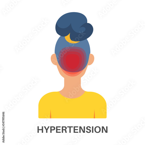 Sick woman with head pain vector illustration. Types of headache, pain around eyes, migraine, tension, headache isolated on white background. Medicine concept