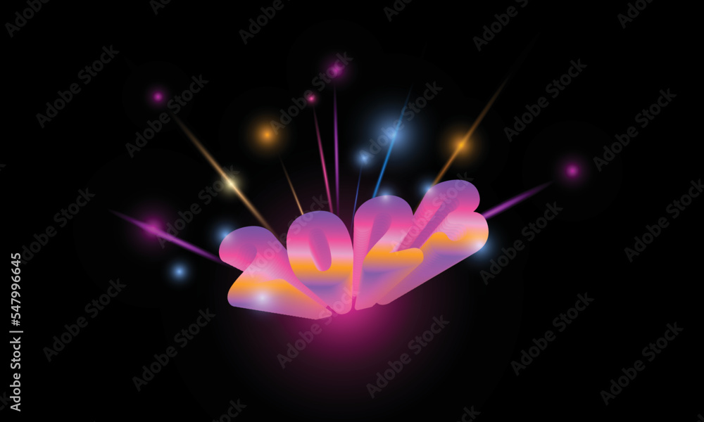 happy new year 2023 abstract star bright light vector background happy new year 2023 abstract star bright light vector background